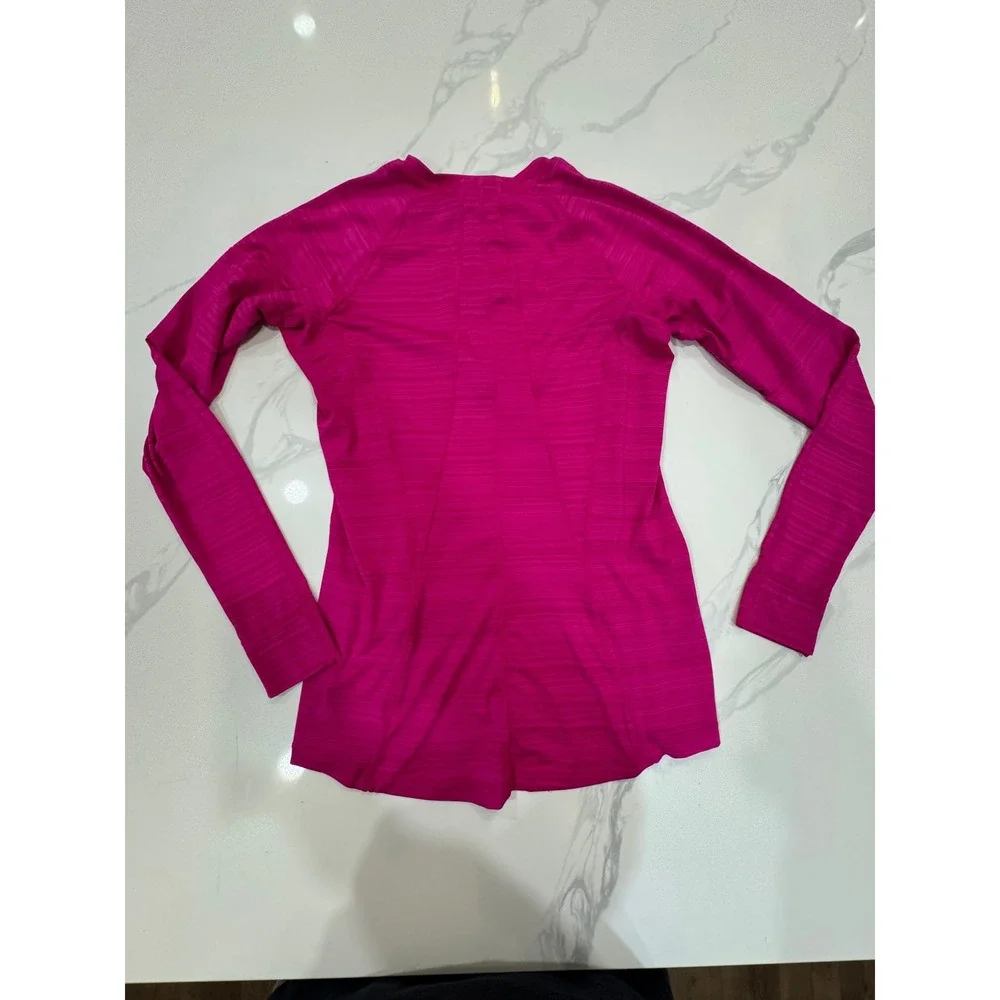 Athleta Pacifica UPF 50 Pink 1/2 Zip Long Sleeve Pullover Workout Swim Top Sz S - Picture 7 of 9